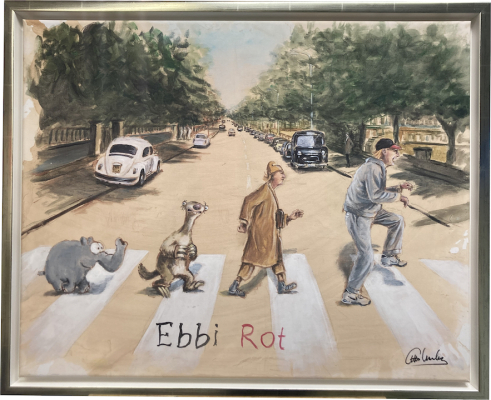 OTTO WAALKES: Ebbi Rot Sid (Leinwanddruck) - KA